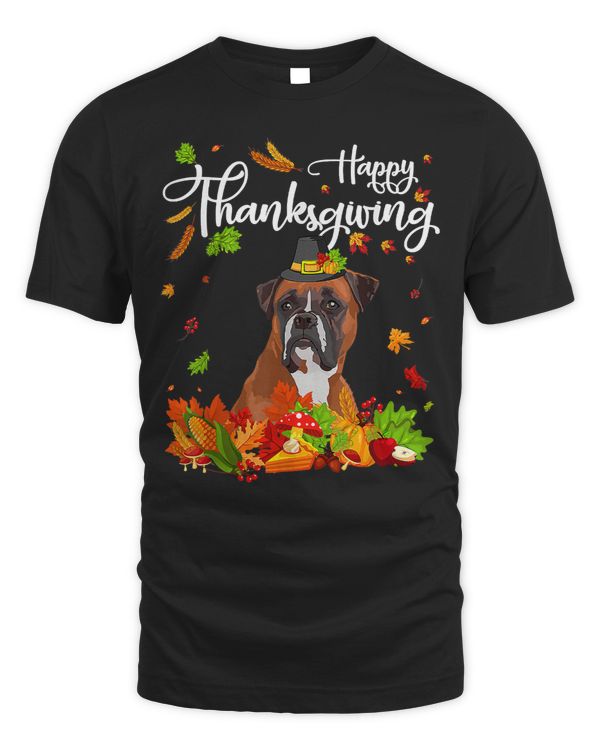 Boxer Happy Thanksgiving For Dog Lover 291 Boxers Dog