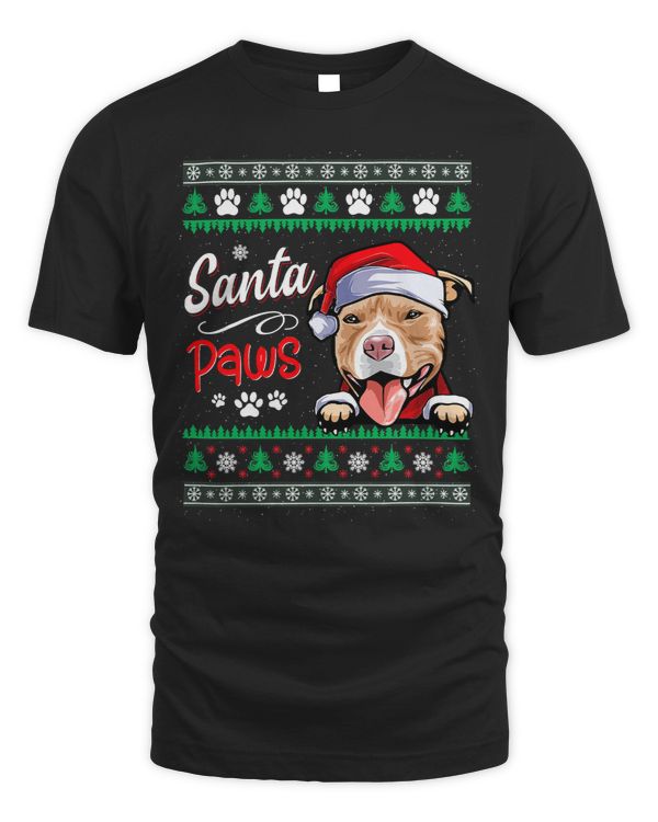 Bully Santa Paws Christmas Dog Merry Christmas Funny Pitbull 234 Pitbull Dog