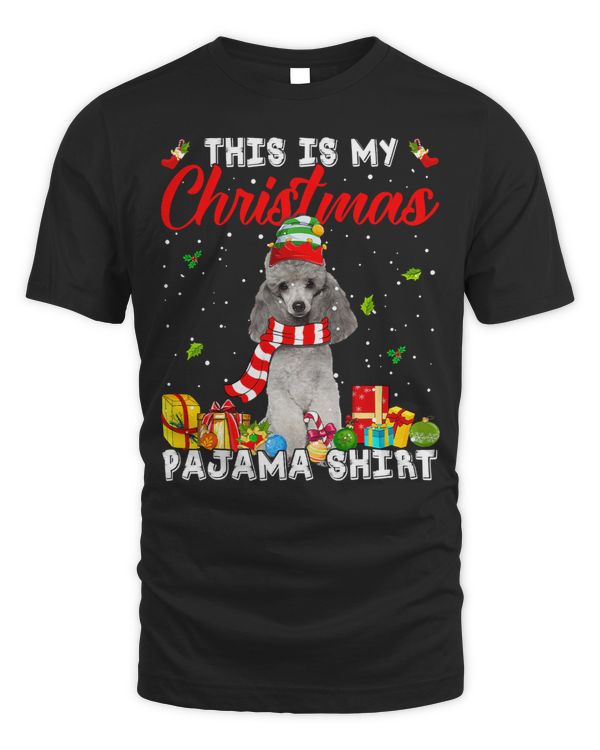 Poodles This Is My Poodle Dog Christmas Pajama Xmas Lights 159 Poodle dog