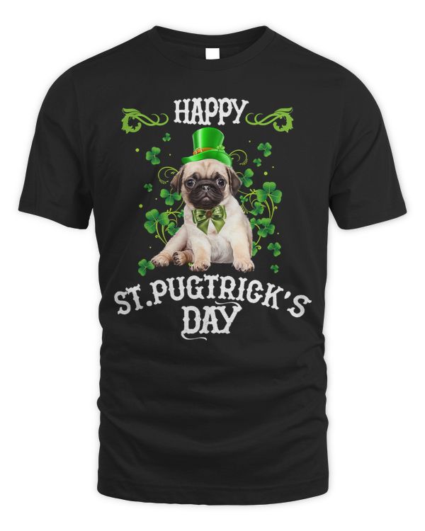 Pug Lover St Pugtricks Day Leprechaun Pug Shamrock Funny Patricks 204 Pugs Dog