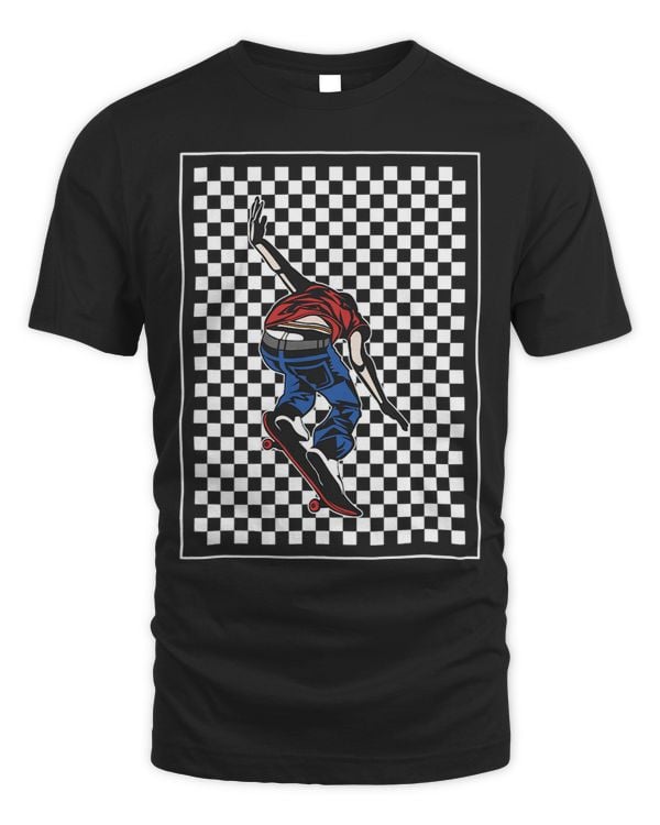 Checker Pattern Checkerboard Skater Teen Skateboarding Skate