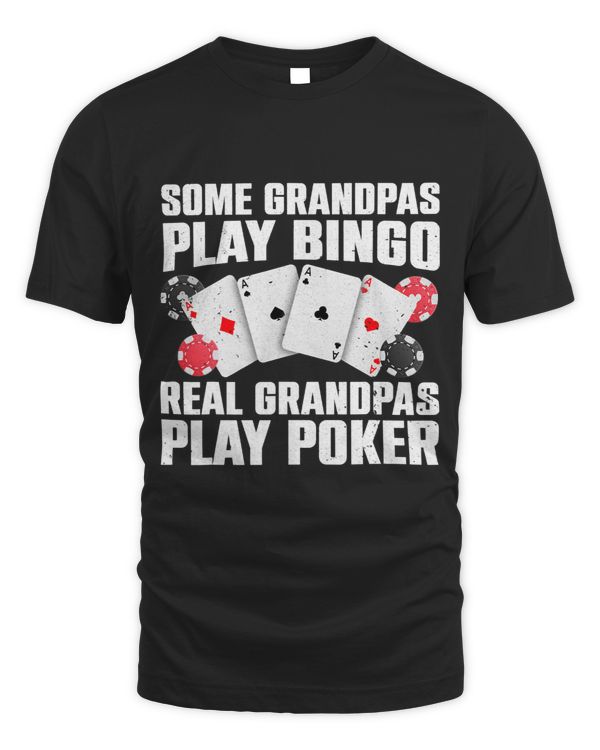 Cool Poker Lover Art For Grandpa Men Casino Card Gambling