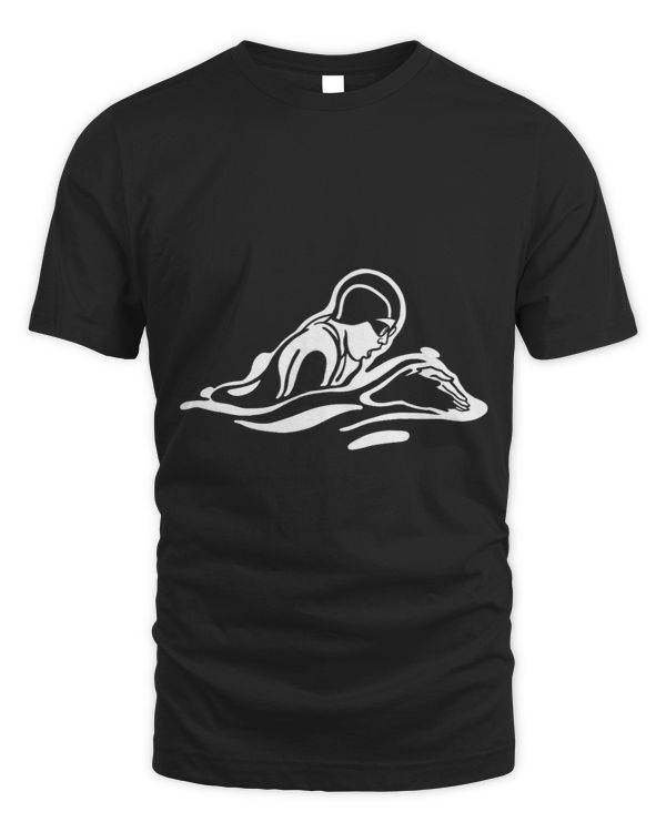 Breaststroke swimming. Stylized design for swimmers