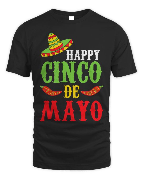 Cute Happy Cinco De Mayo Sombrero Peppers May 5th