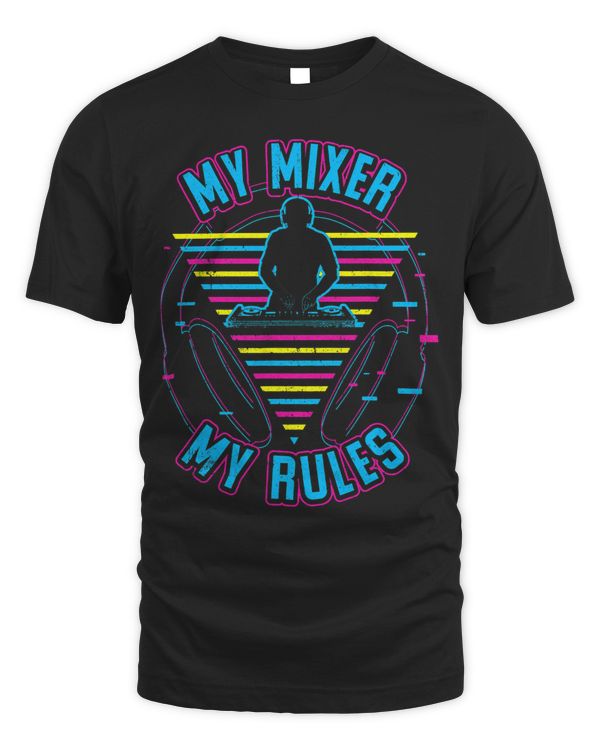 DJ Tshirt for Mens Graphic Techno Discjockey Disc Jockey Boy