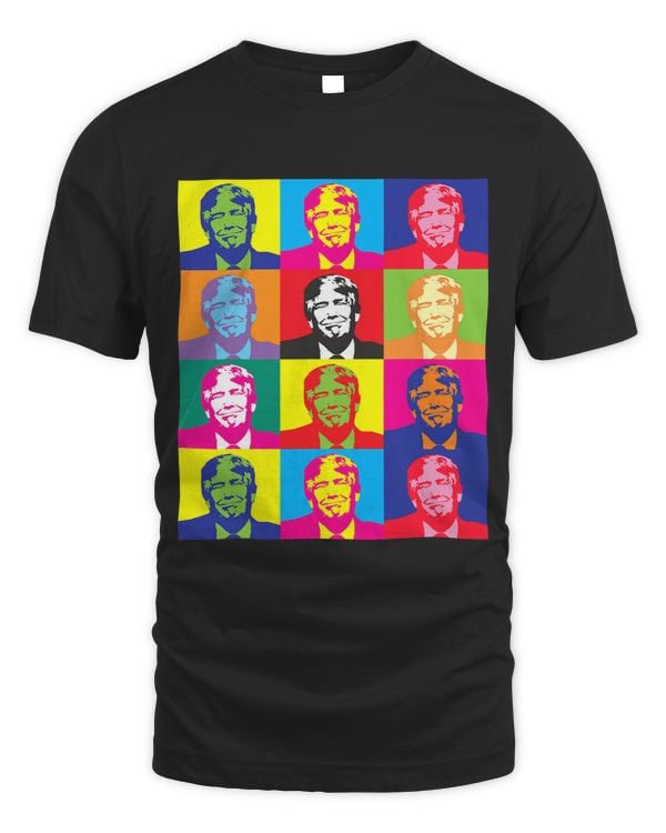 Donald Trump Pop Art Men Basic 4th July President Support