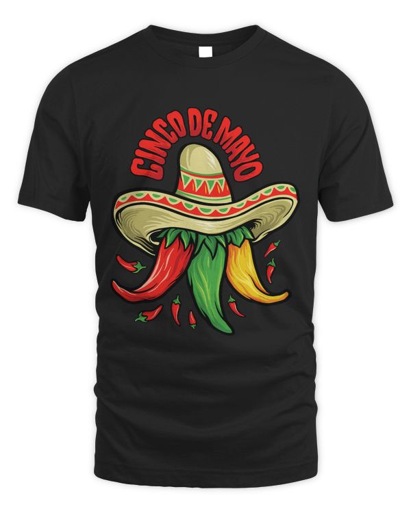 Cinco De Mayo Mexican Sombrero Jalapeno Green Red Peppers