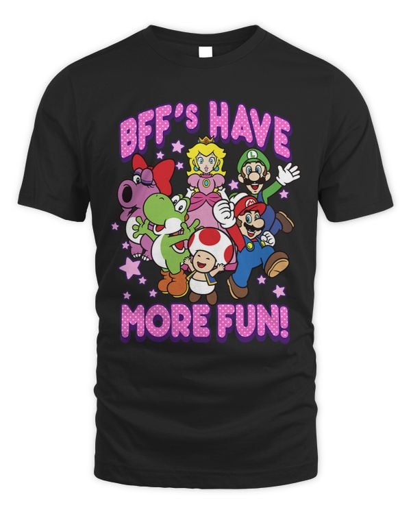 Super Mario BFFs Have More Fun Colorful Group Shot