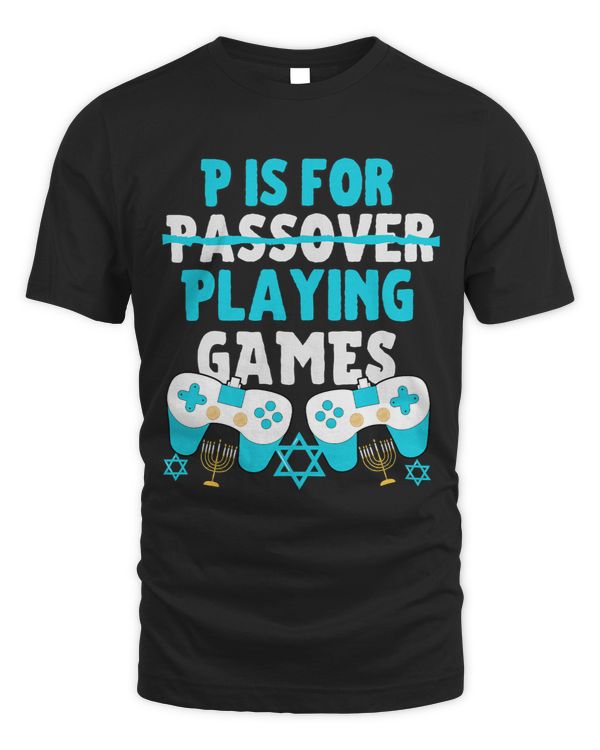 P Is For Playing Video Games Passover Pesach Funny Boys Kids
