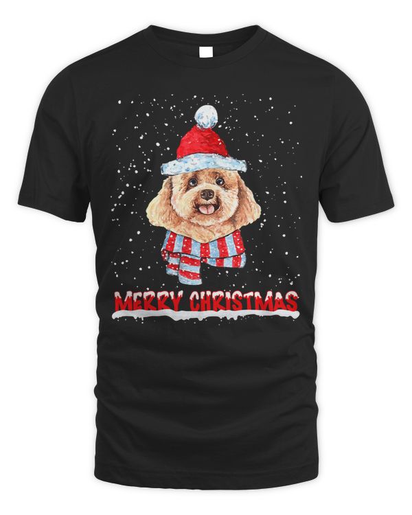Poodles Merry Christmas Santa Hat Poodle Dog Lover Pet 187 Poodle dog