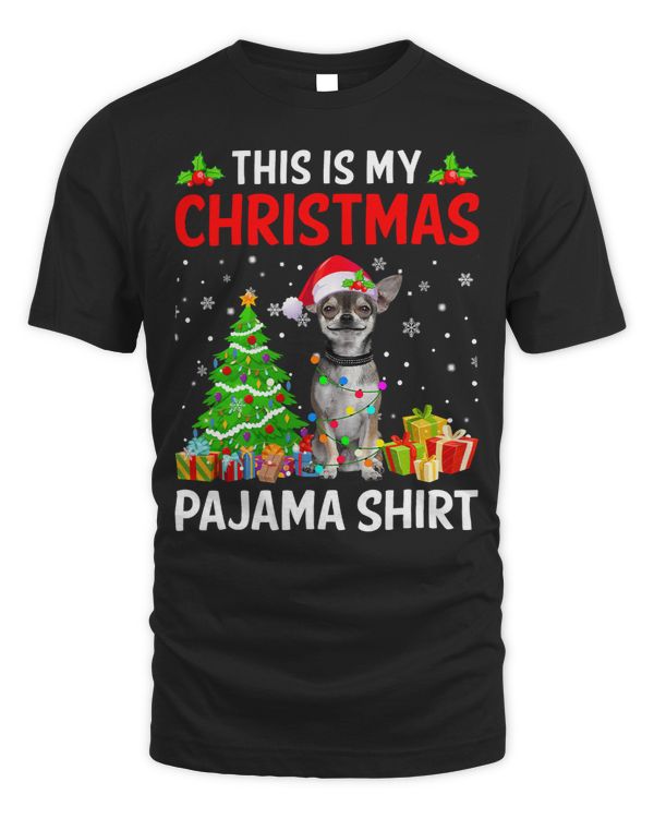 Chihuahuas This Is My Christmas Chihuahua Dog Pajama Xmas Lights 488 Chihuahua Dog