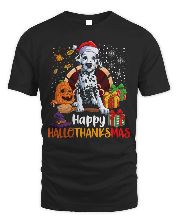 Dalmatian Happy Hallothanksmas Dalmatian Lover Halloween Christmas 267 Dog Lover Dalmatians Dog