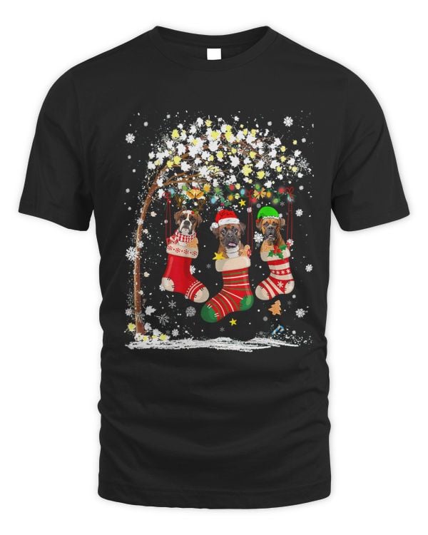 Boxer Funny Boxer Tree Christmas Lights Xmas Pajama 256 Boxers Dog