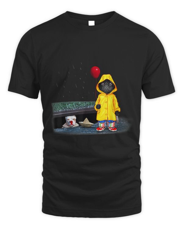 Pug Lover PITBULL PUG in Horror Movies Characters Dog Halloween 187 Pugs Dog