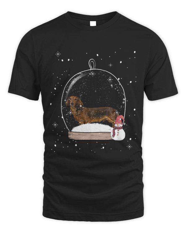 Wiener Christmas Snow Globe Pajama Dachshund Doxie