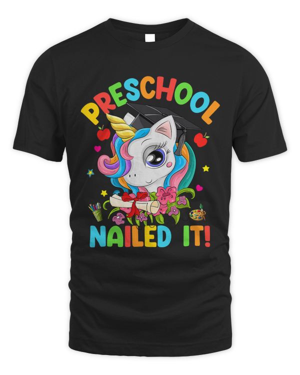 Preschool Nailed It Funny Graduation Unicorn Kids Girls