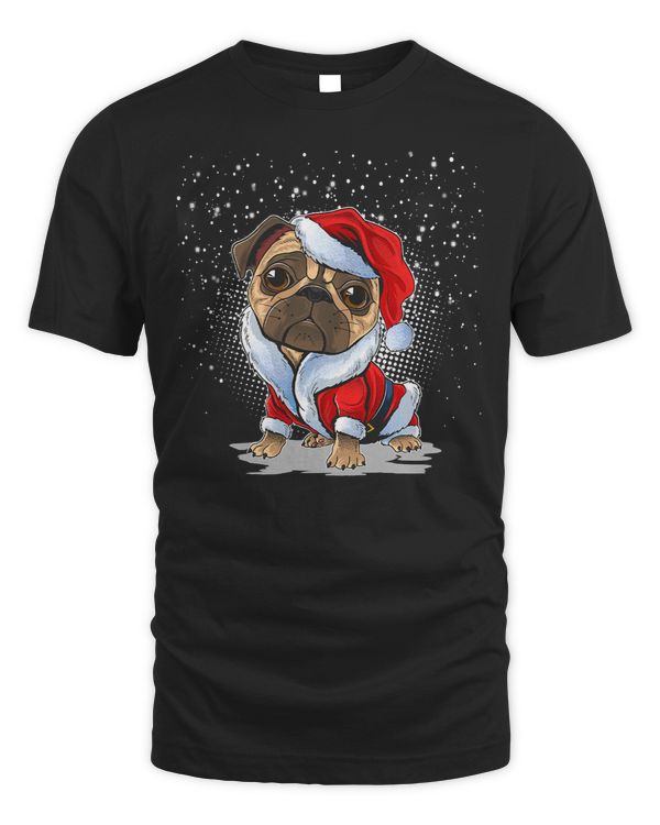 Pug Lover funny santa hat Tree Lights Xmas Pajama Pet Dogs 138 Pugs Dog