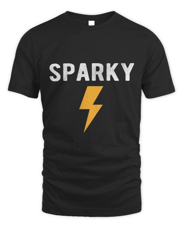 Electrician Gift Funny Sparky Nickname Lightning Bolt Tee