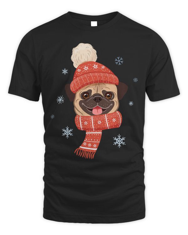 Pug Lover Cute Pug Christmas Ski Winter Holiday for Boys Girls Xmas 75 Pugs Dog