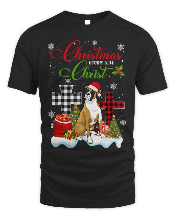 Boxer Christmas Begins With Christ Boxer Xmas Cross 80 Boxers Dog