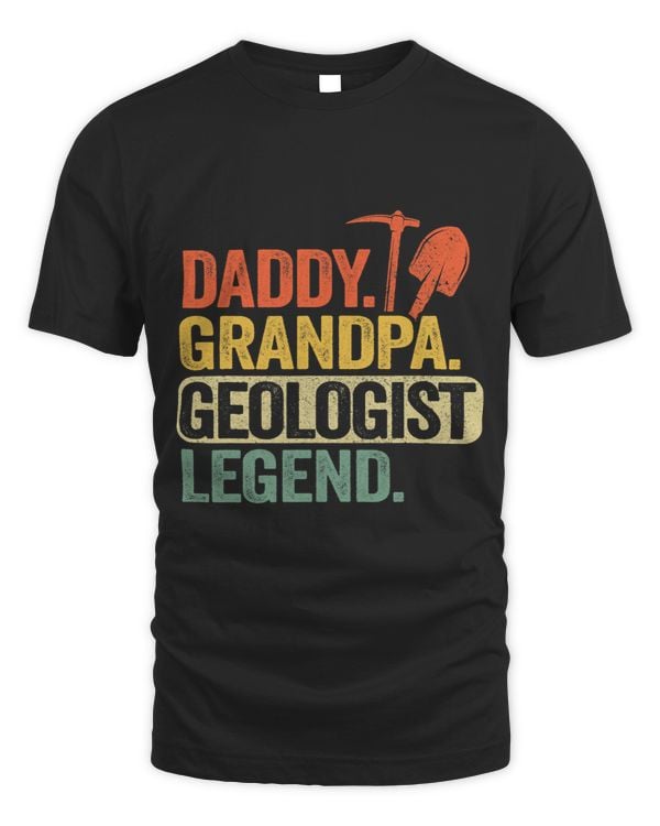 Mens Daddy Grandpa Geology Legend Rock Collector Funny Geologist