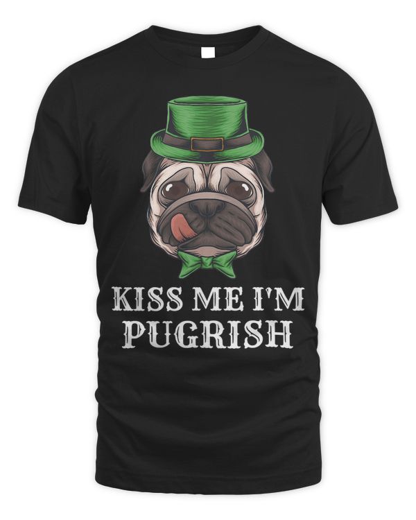 Pug Lover St Patricks Day Lucky Kiss Me St Patricks Pattys 267 Pugs Dog