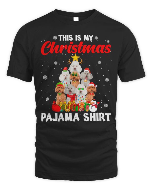 Poodles This Is My Christmas Pajama Poodle Dog Xmas Tree 121 Poodle dog