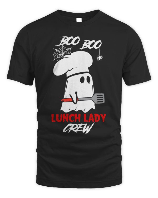 Cafeteria Worker Halloween Boo Ghost Chef Funny Lunch Lady
