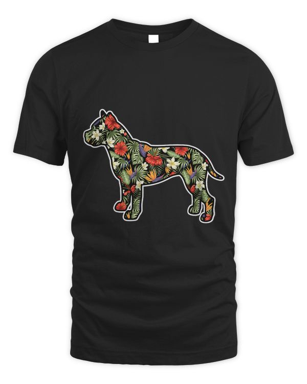 Bully Aloha Hawaiian Flower Dog Shirt Tropical Dogs Lover Pitbull Dog