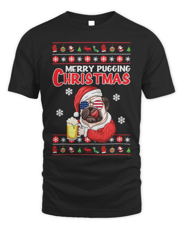 Pug Lover Merry Pugging Christmas Dog Santa Pug Xmas Boys Pugmas 46 Pugs Dog