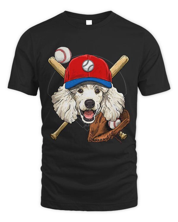 Poodles Baseball Player Coaches Poodle Dog Lover Catcher Pitcher 192 Poodle dog