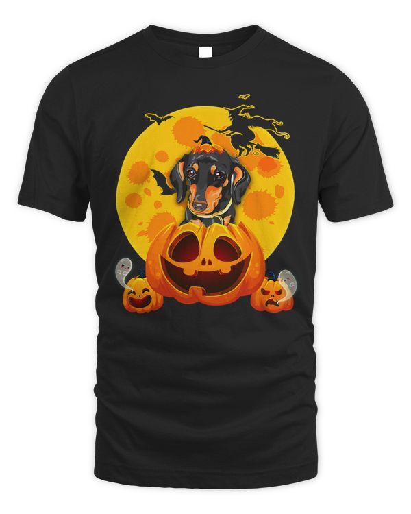 Wiener Funny Pumpkin Witch Hat Halloween Costumes 84 Dachshund Doxie