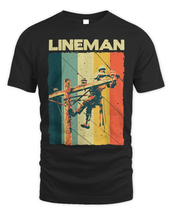 Funny Vintage Lineman Designs Men Women Electronics Lovers