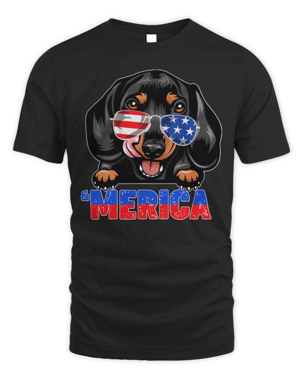 Wiener Merica 4th of July T Funny Dachshund Lover 170 Dachshund Doxie