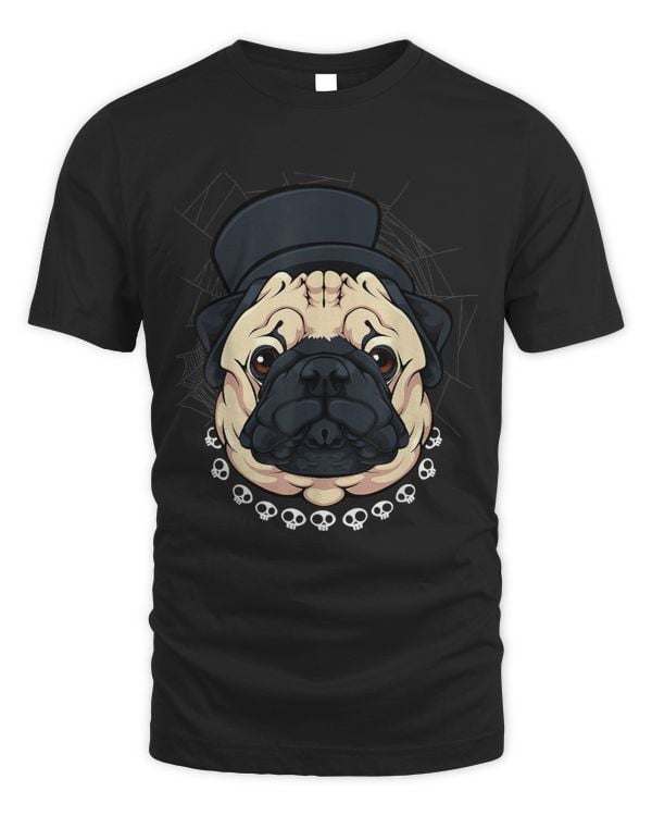 Pug Lover Skull Chain Lazy Halloween Costume Cute Dog Puppy 21 Pugs Dog