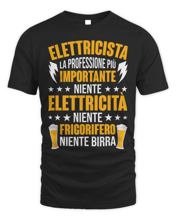 Mens Funny Gift Profession Electrician Cold Beer.