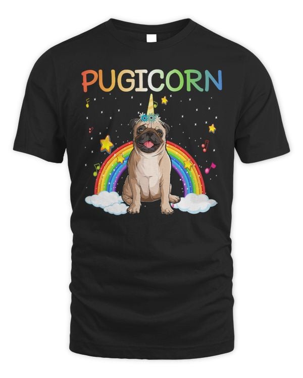 Pug Lover Unicorn Pug Space Galaxy Rainbow Pugicorn 259 Pugs Dog