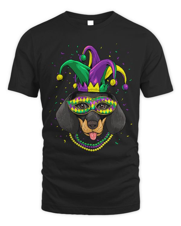 Wiener Mardi Gras Dog Carnival Dachshund Jester Weenie Dog Lover 155 Dachshund Doxie
