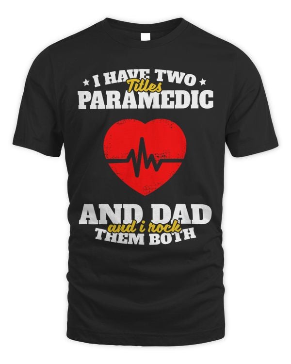 Mens Funny Paramedic Dad Vintage Ambulance AMR EMS EMT Funny