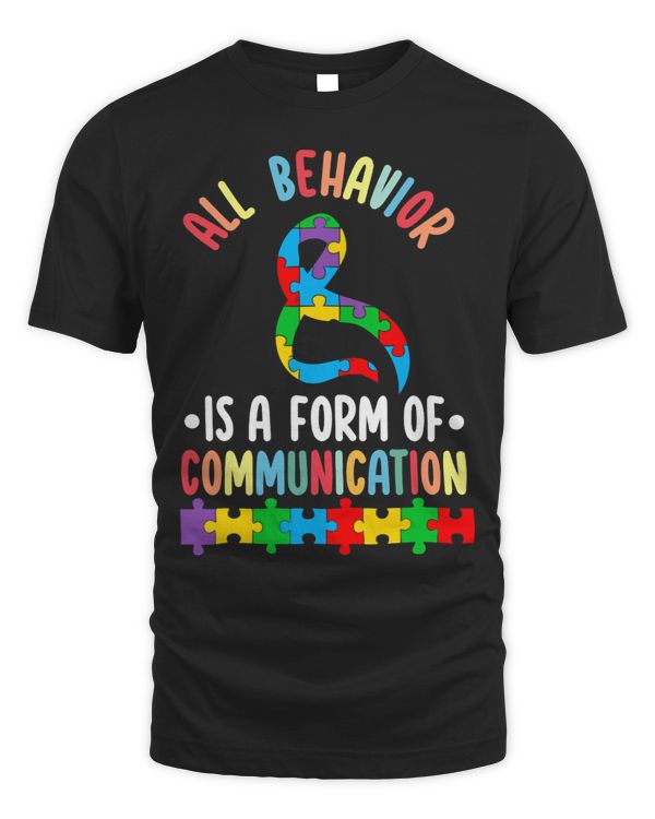 Behavior Is A Form Of Communication ADHD Autism Month Ribbon