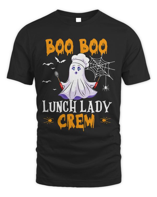 Halloween Ghost Chef Funny Boo Lunch Lady Cafeteria Costume 1