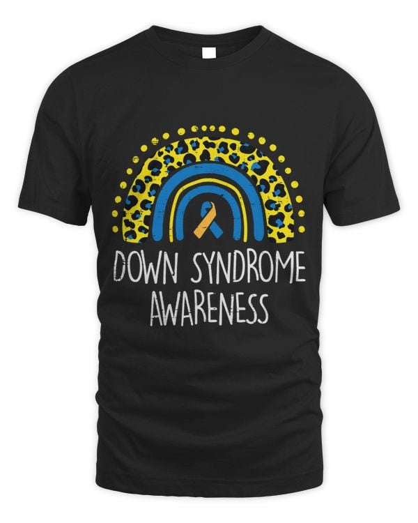 Down Syndrome Awareness T21 Rainbow Trisomy 21 Teacher Women