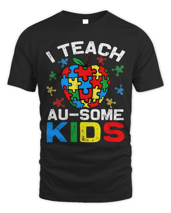 I Teach Awesome Kids Autism Awareness Sped Teacher Men Women