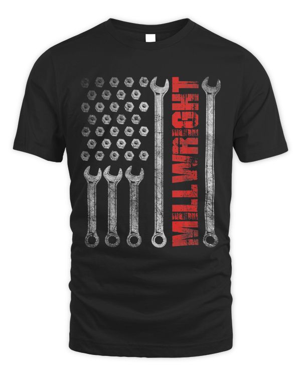 Millwright Patriotic American Flag Machinist Steel Worker