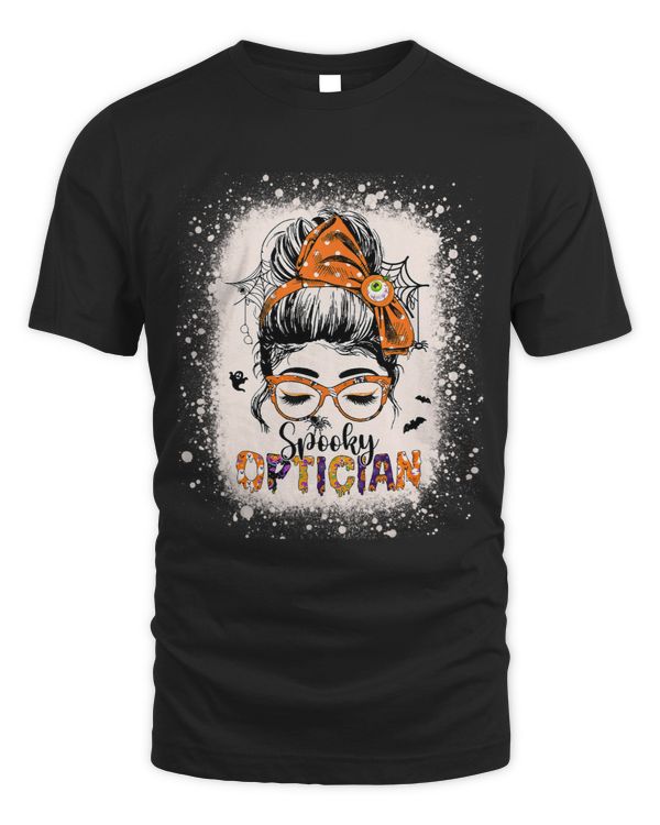 Spooky Optician Eye Doctor Halloween Messy Bun Optometrist