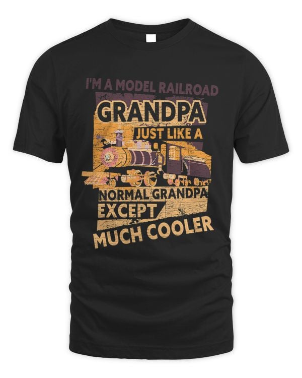 Mens Grandpa Train Model Railroad