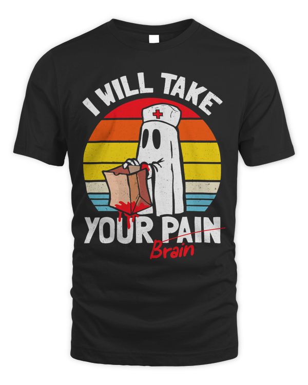 I Will Take Your Brain Funny RN ER Nurse Halloween Boo Crew