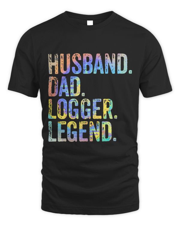Mens Husband Dad Logger Legend Funny Vintage TieDye