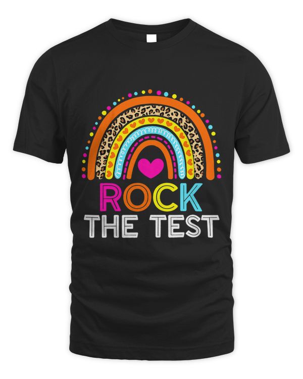 Test Day Rock The Test Teacher Funny Rainbow Testing Day 2