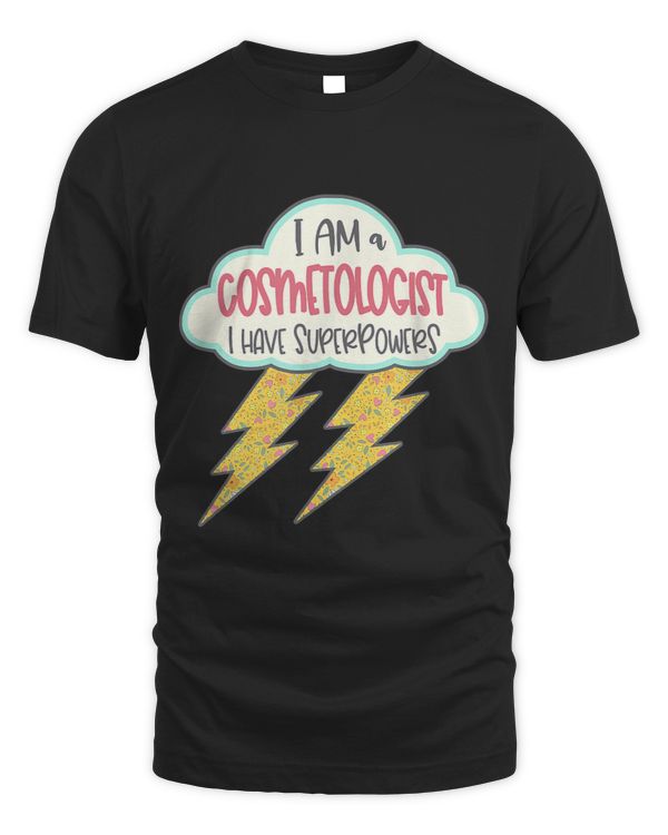Cosmetologist Superpower Bolt Thunderbolt Floral Lightning
